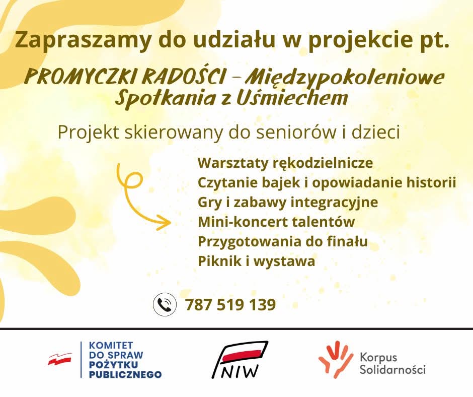 Promyczki Radości - Międzypokoleniowe Spotkania z&nbsp;Uśmiechem