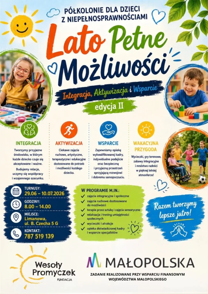 Lato Pełne Możliwości-Wakacyjna Integracja i&nbsp;Wsparcie-edycja II
